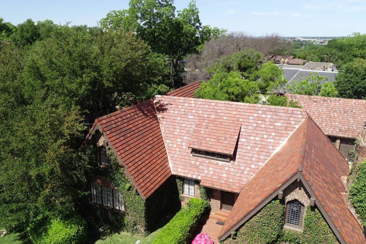 Home with new tile roof.