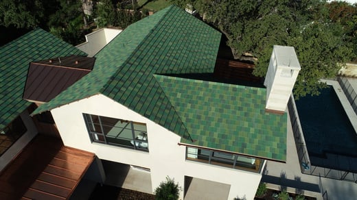 The Emerald Crown | Custom Ludowici Clay Tile & Copper Roof in Fort Worth, TX