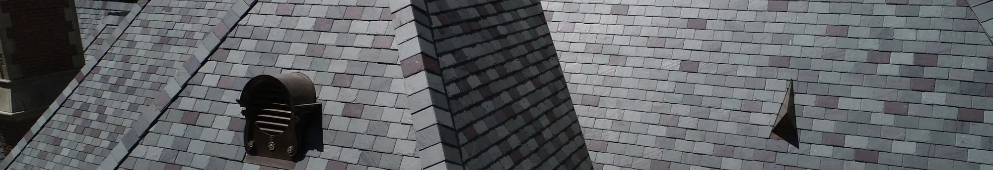 Close up of slate roof.