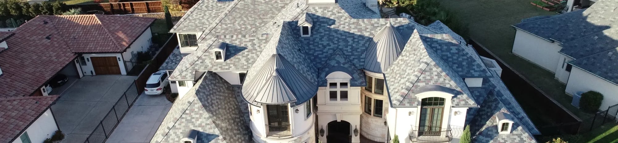 Large home aerial view. 