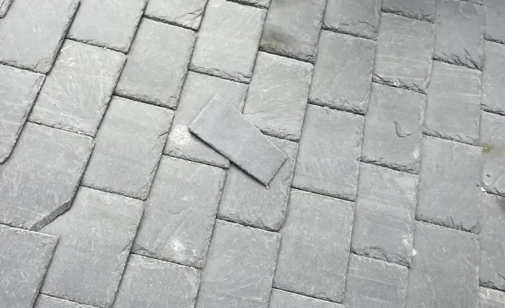 Broken Slate tile. 