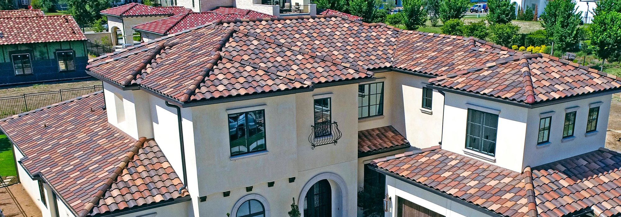 Home with new tile roof. 